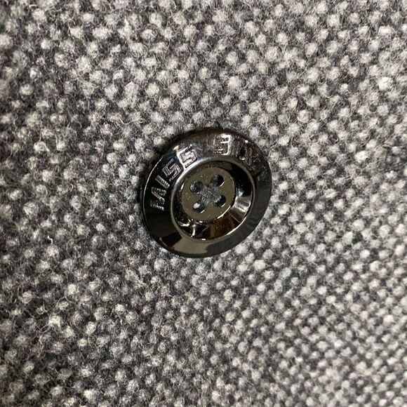 Miss Sixty Wool Blend Double Breasted Belted Pea Coat Grey Tweed Small EUC - Picture 7 of 16